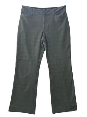 Tangents Women's Gray Plaid Hi-Rise Bootcut 30" Inseam Pants Stretch Size 13/14